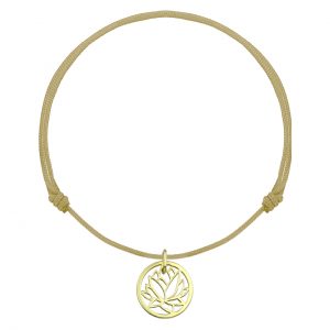 bratara picior floare lotus argint placat aur